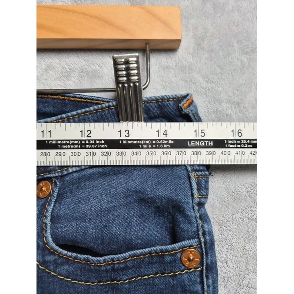 True Religion Billie Jeans Women's 28 Mid Rise Straight Dark Wash Stretch Denim - Picture 10 of 14